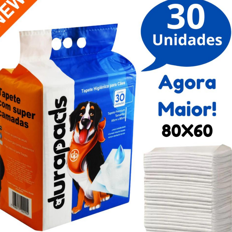 Tapete Higiênicos Para Cães - Durapads 30 unidades